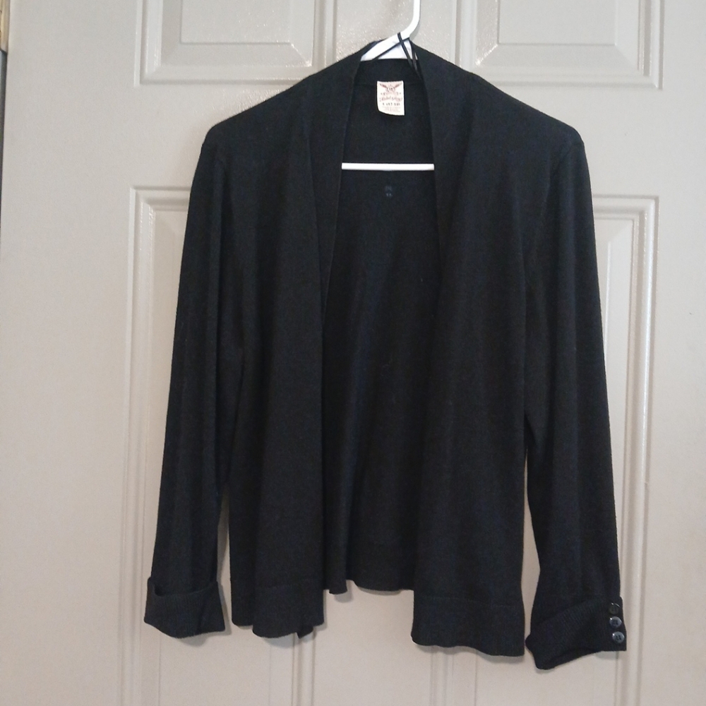 Faded Glory open sweater cardigan Long Sleeve With Buttons On End Woman Size L